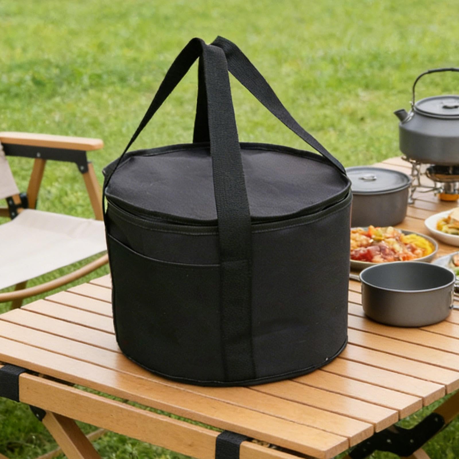 Campingkocher Tasche Aufbewahrungsbeutel für Grill Kochwerkzeug Tragetasche Oxford Material mit Stabilem Griff für Outdoor Barbecue Picknick Männer Ge