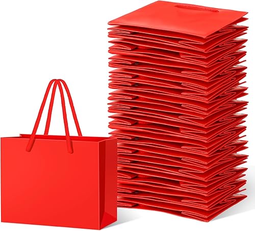 Miniatura 1 de Fainne 24 bolsas de regalo extra pequeñas de 4 x 5 x 2 pulgadas, mini bolsas de regalo con asas, bolsas de tarjetas de regalo para boda, baby