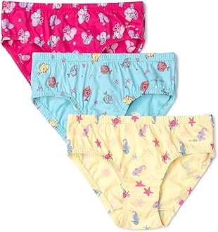 SG01 Girl's Super Combed Cotton Panty with Ultrasoft Waistband (Pack of 3)