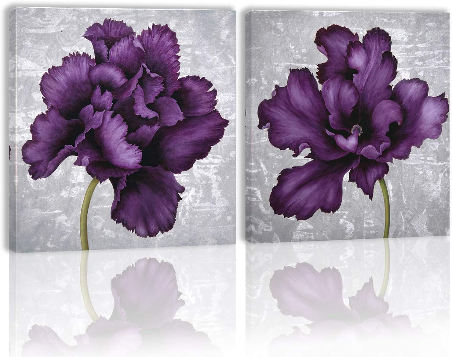 Purple Flower Wall Art Decor Canvas Painting Kitchen Prints Pictures for Home Living Dining Room