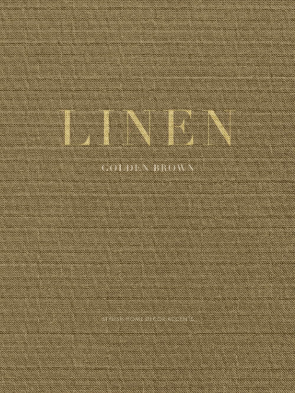 Golden Brown - Hard Cover Coffee Table Book, for Decor & Display | Linen Style Home Accent with Realistic Fabric Effect: Ideal for Decorative ... | Minimal Internal Layout (Fabric Accents)