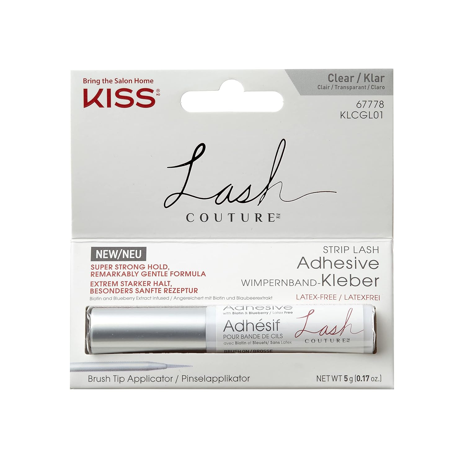 KISS Lash Couture, Lash Glue, Super Strong Strip Lash Adhesive, White, includes Lash Adhesive, Long Lasting Wear, Can Be Used with Strip Lashes and Lash Clusters