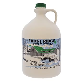 Frost Ridge Maple Farm, Organic Maple Syrup, Grade A, Gallon 128 FL Oz, Dark Robust formerly Grade B