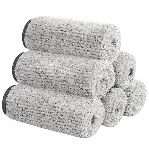 Miniatura 14 de SUNLAND Paño facial de microfibra reutilizable, removedor de maquillaje, toalla de limpieza facial ultra suave, 12 x 12 pulgadas, paquete de 6 Negro