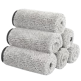 SUNLAND Microfiber Face Towels Reusable Makeup Remover Cloth Facial Washcloths for Bath 11Inchx11Inch 6 Pack Grey