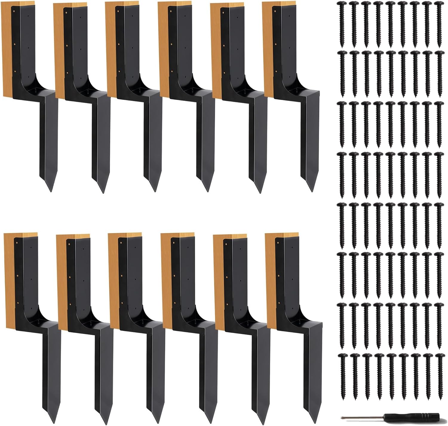 Steel Fence Post Repair Kit, Heavy Duty Fixer Anchor