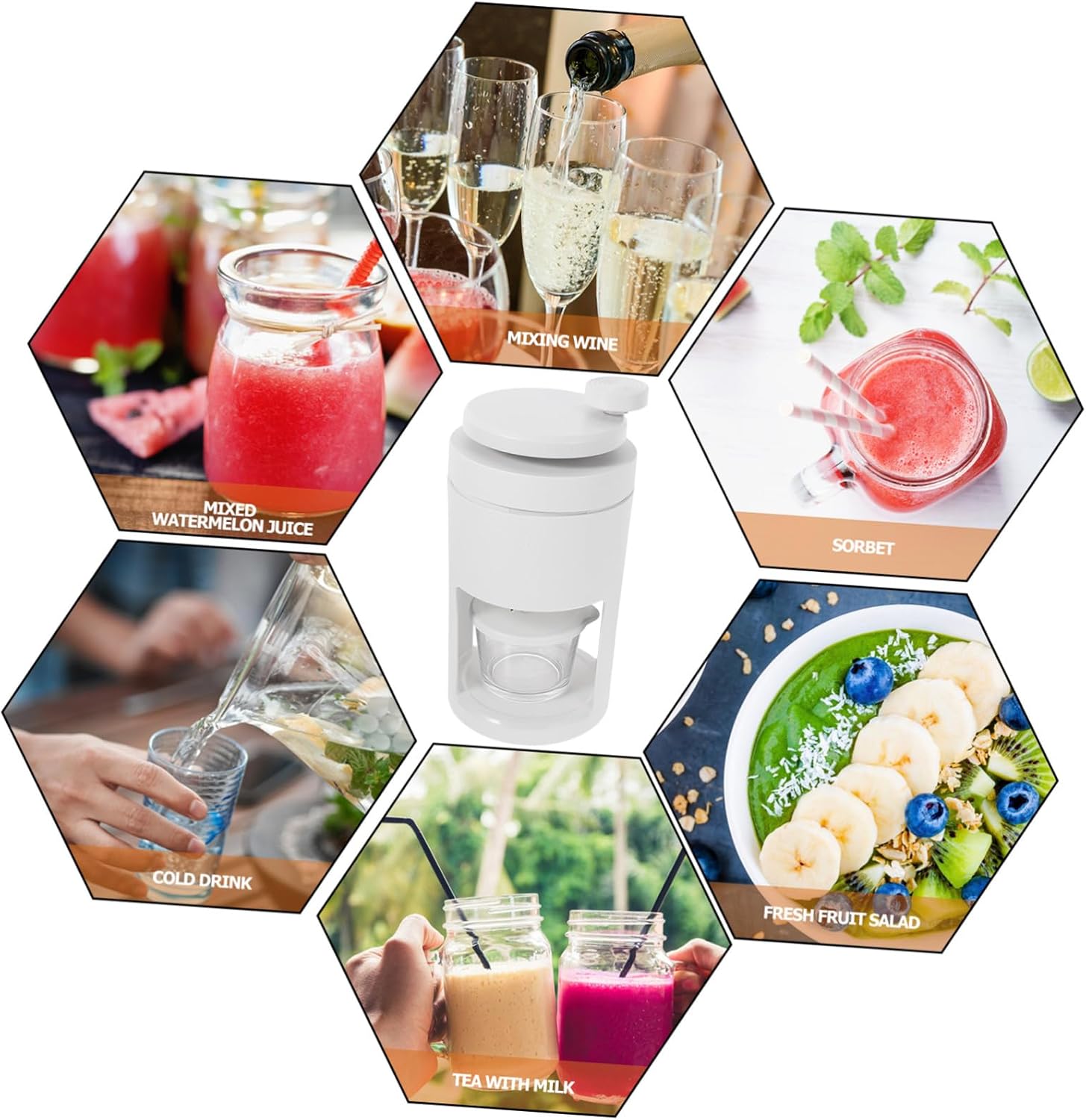 SOLUSTRE Manual Ice Shaver Machine for Home Use Portable Crank Ice Maker for Snow Cones and Drinks Sturdy Reusable Design