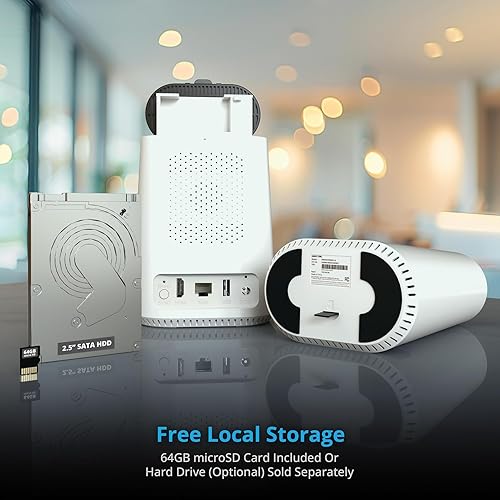 Miniatura 8 de Night Owl Concentrador de seguridad para el hogar con Wi-Fi de 8 canales con (3) cámaras de foco Wi-Fi 2K HD para interiores y exteriores con audio