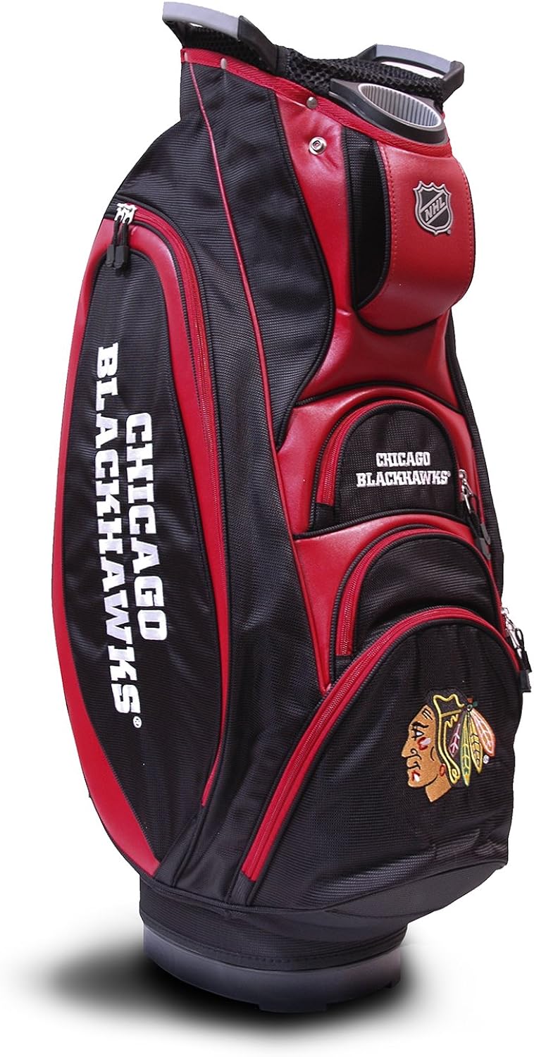 Team Golf NHL Arizona Coyotes Victory Golf Cart Bag, 10-way Top with Integrated Dual Handle & External Putter Well, Cooler Pocket, Padded Strap, Umbrella Holder & Removable Rain Hood : Sports & Outdoors