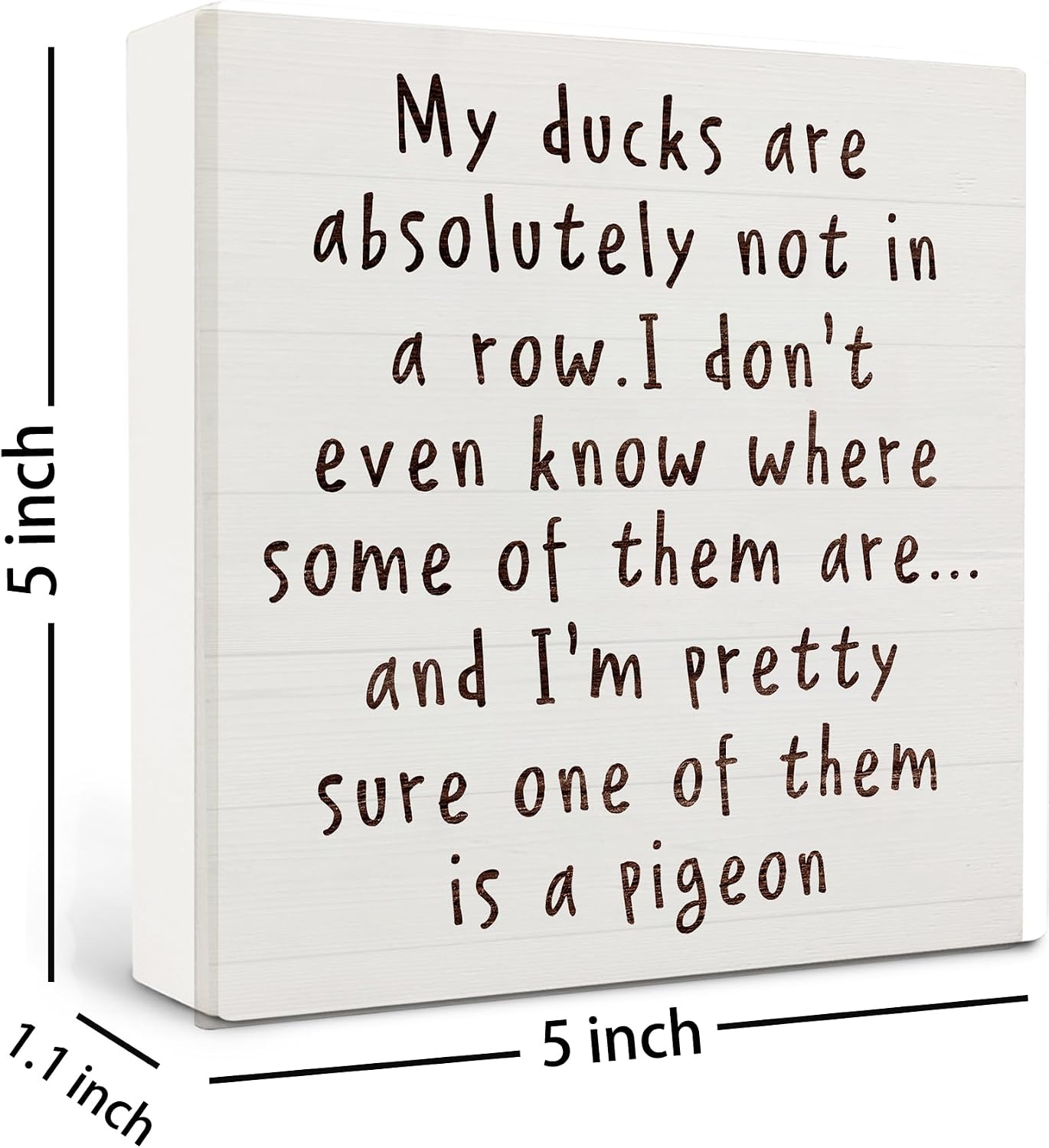Funny Office Wood Box Sign, My Ducks Are Absolutely Not In A Row Sign, Funny Office Desk Accessories Decor For Work, 5x5 Inches image 5