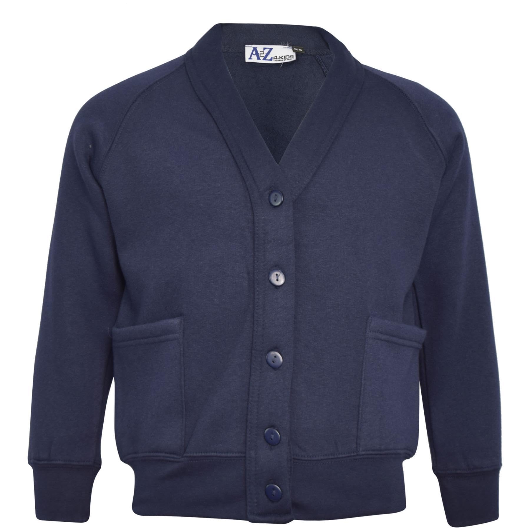 A2zkids (5-6 Years, Navy) Kids Girls Scouts School Long Sleeve Cardigan Blue