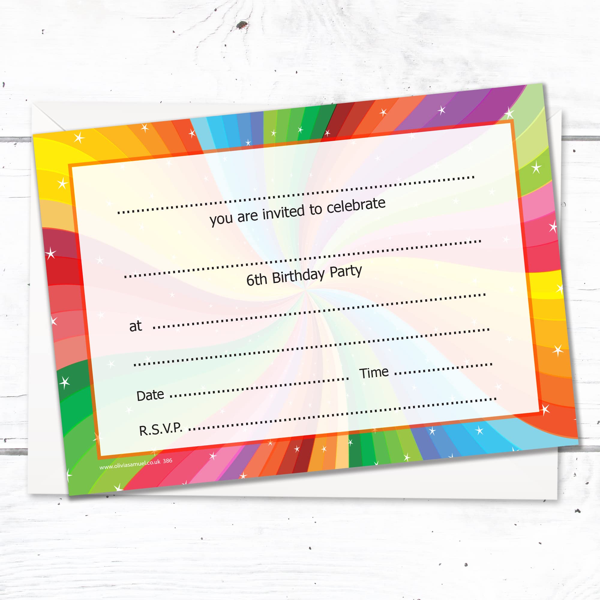 Inviti Di Compleanno Personalizzati 20 Pezzi – Formato DIN Lungo, Carta 300 G/m², Con Busta, Stampa Digitale Alta Qualità