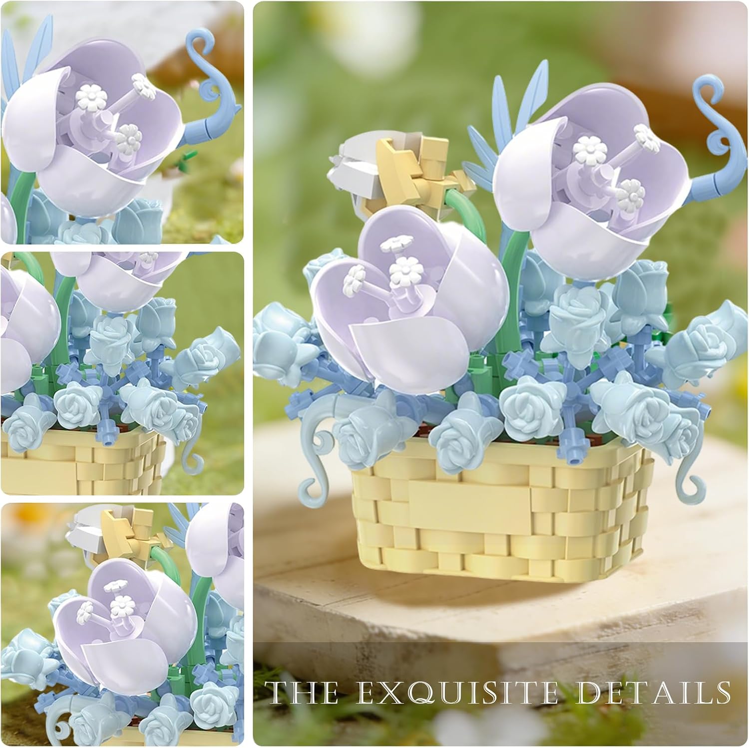 Mini Flowers Building Block Set, Mini Building Blocks, Flower Building Set, Building Block Flowerpot, Mini Bricks Building Sets, Party Favors for Kids Above 10 Years Old(Narcissus 166pcs)