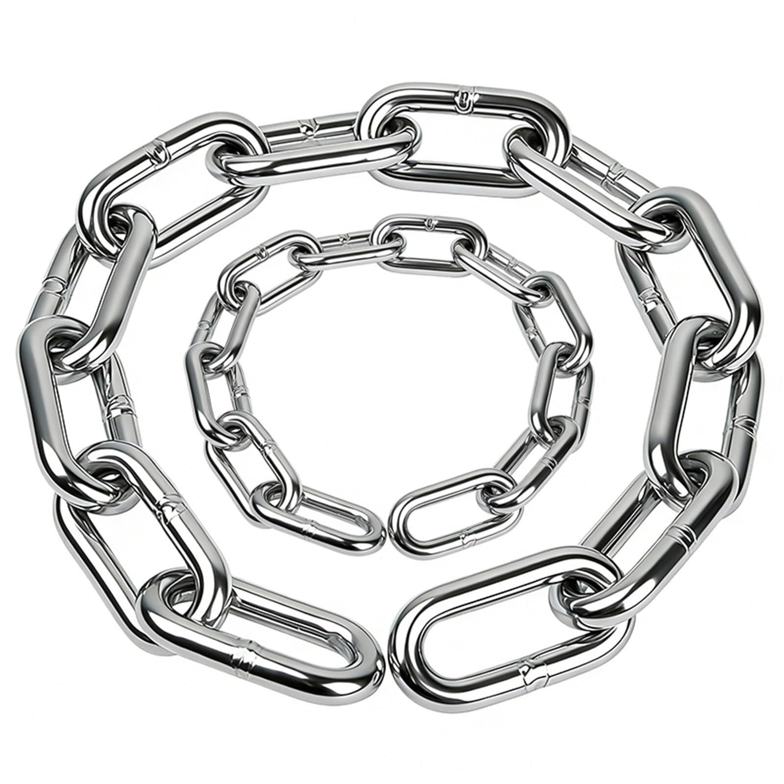 Chain 1-5M 1.2mm-4mm Welded Stainless Steel Chain for Clothesline Outdoor Camping Suspension(3.0mm,1M)