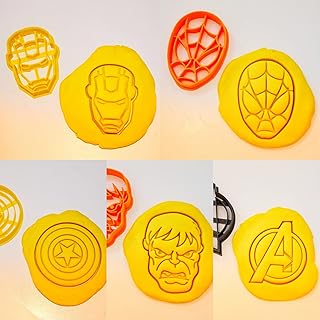 T3D Superheroes 5pcs Set Cookie Cutters, Ironman, Spiderman, Captain Ame...