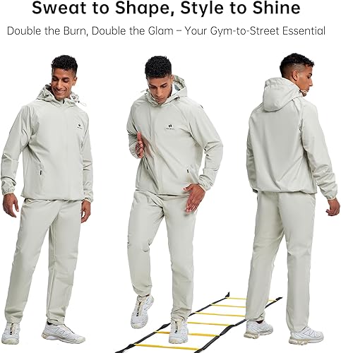 Miniatura 3 de HOTSUIT Sauna Suit for Men Weight Loss Sweat Suit Boxing Exercise Sweat Sauna Jacket Pants