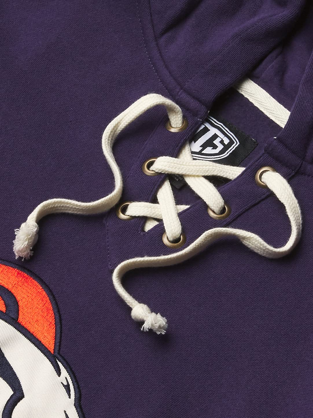 OTS NFL Los Angeles Rams Women's Grant Lace Up Pullover Hoodie, Logo, X-Large