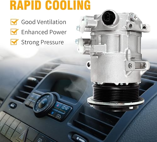 Miniatura 6 de Reemplazo del compresor de aire acondicionado para CO 27000C compatible con Toyota Corolla Matrix 1.8L 2003-2008 Reemplazo del embrague de aire