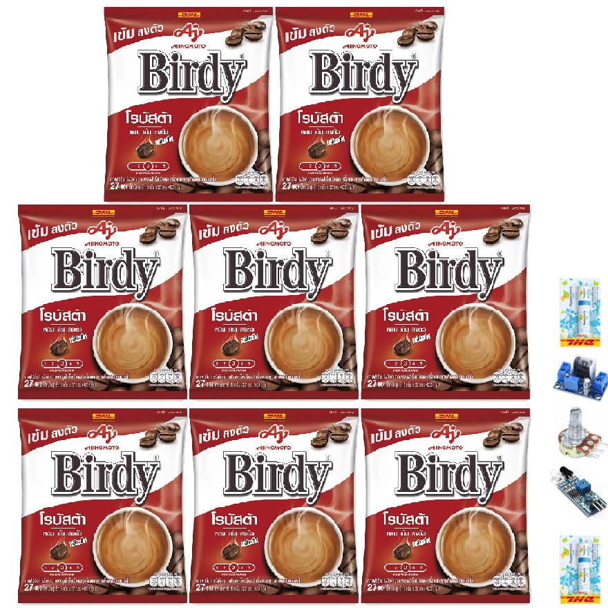 405 grams (27 Sachets) Birdy Instant Coffee Mix Healthy 3in1 Vegan Snack Robusta Set 8 B289 By Thaigiftshop [Get Free Tomato Facial Mask] image 4