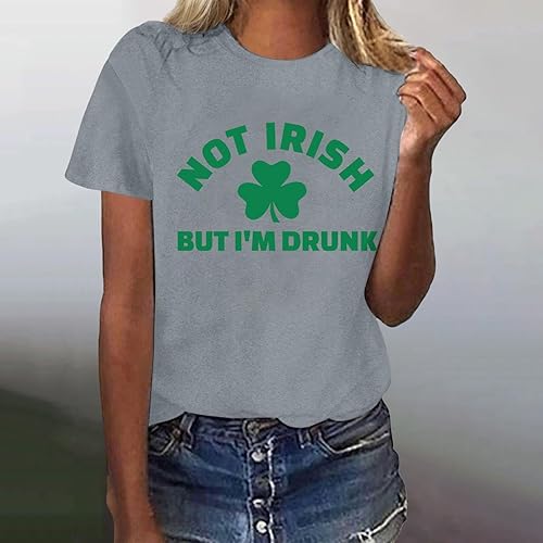 Miniatura 3 de Camiseta para el Día de San Patricio, para mujer, trébol de la suerte, ligera, novedosa, para el día de San Patricio