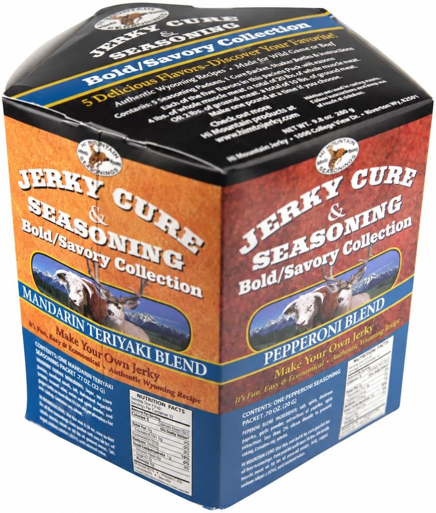 Hi Mountain BOLD & SAVORY Jerky Seasoning and Cure Kit | Variety Pack