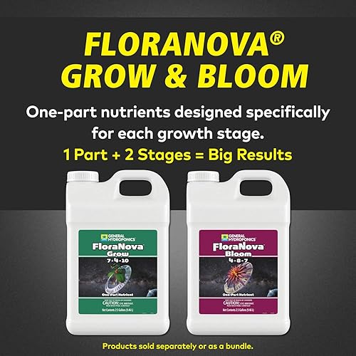 Miniatura 3 de General Hydroponics Flora Nova Grow Fertilizante, 2.5 gal, Natural