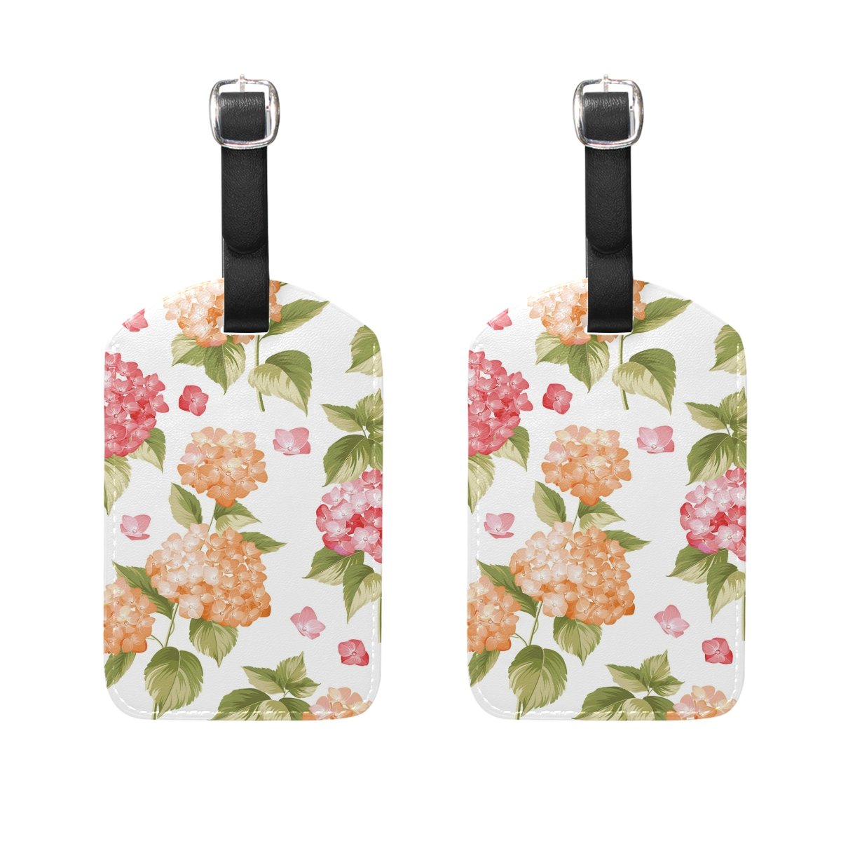 Aumimi Flowers Travel Luggage Tags 2pcs