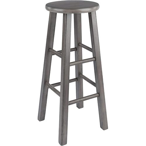 Winsome Ivy Bar Stool, 29", Rustic Gray Finish