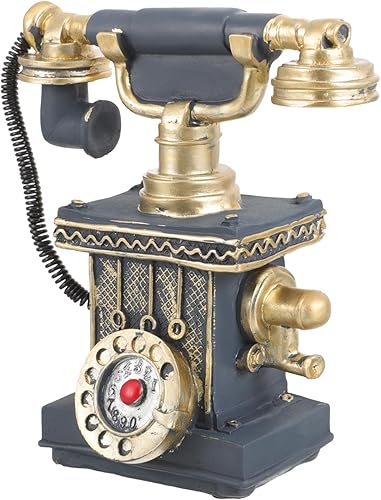 Retro Mini Casa Teléfono Ornamento Decoración Hogar Miniatura Teléfono Figurita