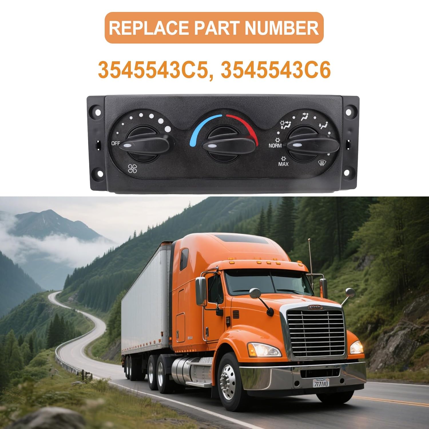 3545543C5 AC Heater Climate Control Module Compatible with 2002-2012 International 4200 4300 4400 7400 7500 7600 7700 8500 8600 Citystar Prostar Durastar Lonestar Terrastar Transtar Workstar