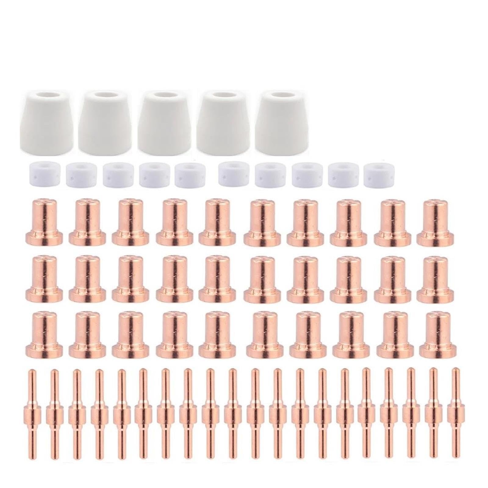 65 Pieces Of Plasma Cutter Tip Electrode Nozzle Kit, PT31 Cutting 30 40 50