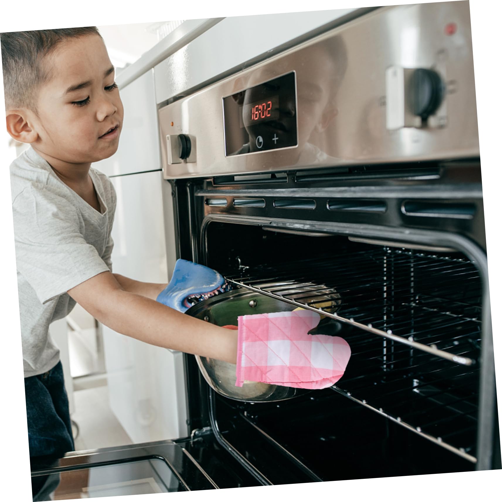 ULTECHNOVO 6pièces De Cuisine Résistants Chaleur Mitaines De Four à Motif Carreaux pour Et Barbecue Accessoires pour Maison Et Cuisine