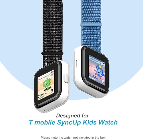 Miniatura 2 de Correas de nailon NewJourney compatibles con el reloj SyncUP para niños 21, correa de reemplazo transpirable con gancho y bucle para niños y niñas