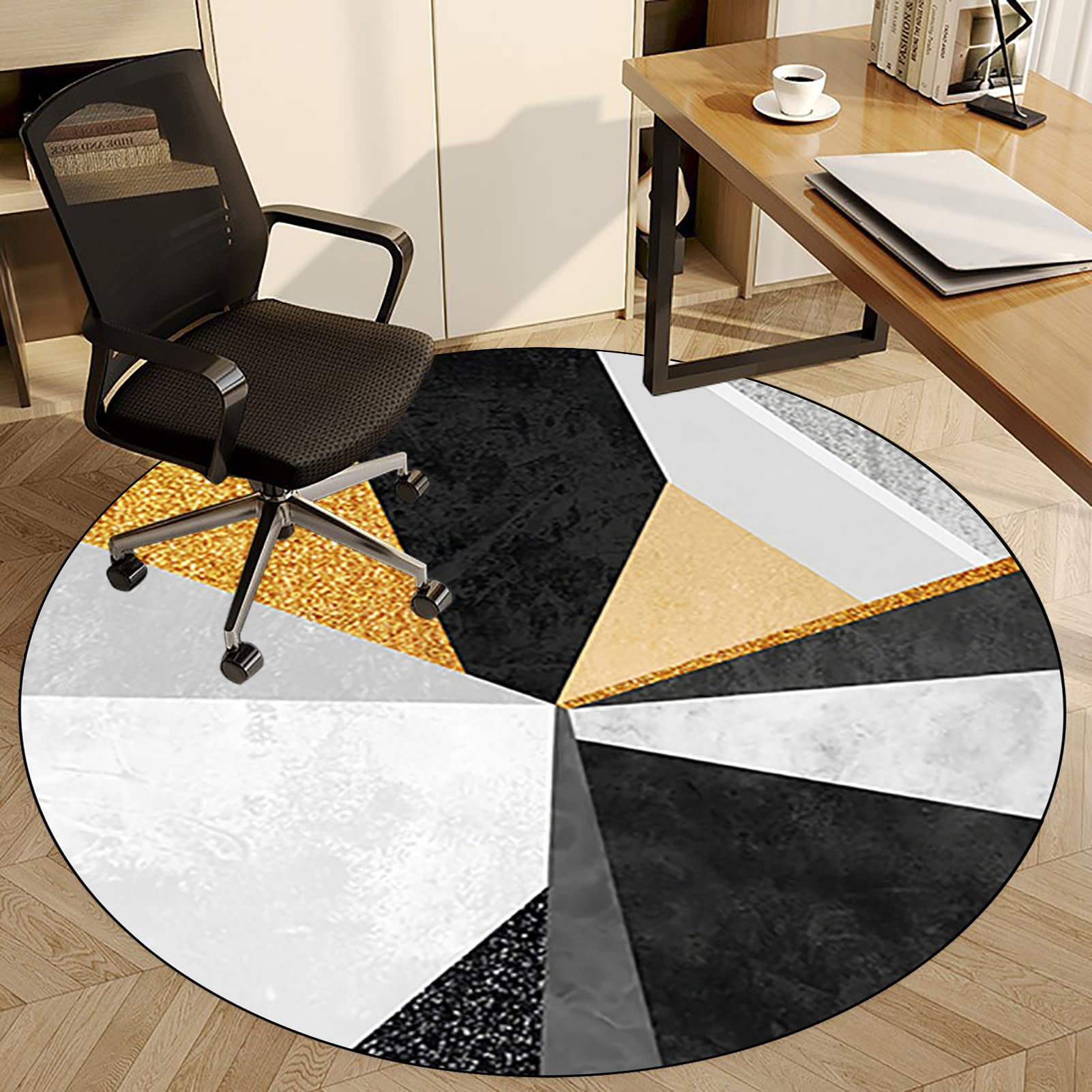 Office Chair Mat for Carpet Floor, Home Multi-Purpose Low-Pile Chair Carpet Hard Floor Protector Mat, Round Desk Chair Mat, Non-slip Gaming Chair Mat, 140 cm Floor Protectors for Rolling Chairs