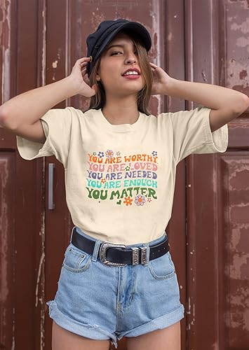 Miniatura 3 de Camiseta con texto en inglés You Matter para mujer, camiseta inspiradora para la concienciación sobre la salud mental