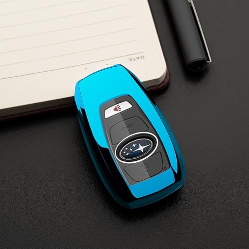 Miniatura 2 de Subaru Forester - Funda protectora para llave de coche, color azul, funda protectora Ascent BRZ Crosstrek Impreza Legacy Outback Solterra WRX 2019