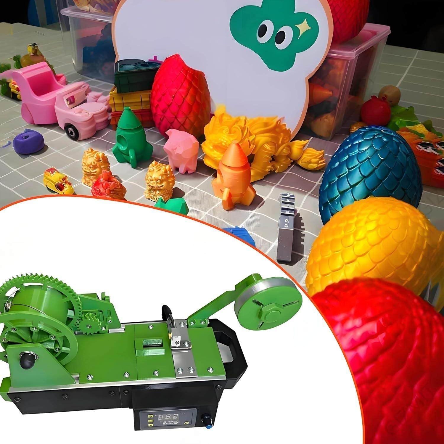 Desktop Filament Maker Machine, 3D Printer Extruder, Plastic Bottles Filament Pultruded, Recycled Pet Bottle Recycling for Families, DIY Makers, Small Studios C