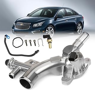 shagged Aluminum Upgraded Engine Coolant Housing Water Outlet with Coolant Inlet Hose Compatible with Chevy Cruze,Sonic,Trax and Buick Encore 1.4L 2011-2020 Coolant Water Outlet Replace 25193922 13251447 55565334 1511105 902846