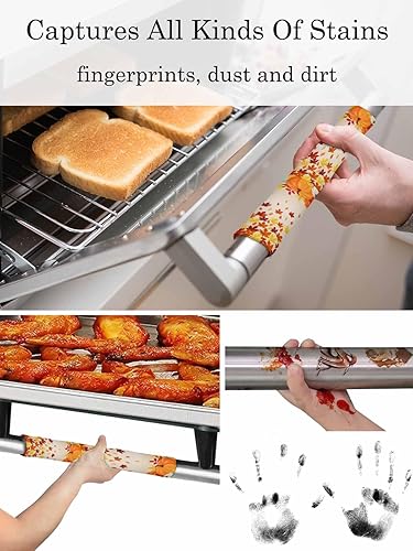 Miniatura 4 de Juego de 2 fundas para manijas de puerta de refrigerador de otoño de Acción de Gracias, para lavavajillas, microondas, horno, nevera, estufa,