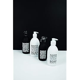 Compagnie de Provence Savon de Marseille Extra Pure Liquid Soap - Black Tea - 16.7 Fl Oz Glass Pump Bottle