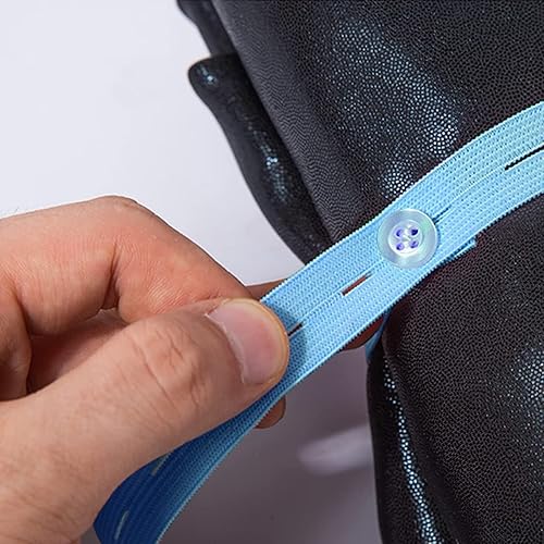 Miniatura 2 de Bandas organizadoras de sábanas, 20 unidades, banda elástica con ojales, elástica conectable, correa de almacenamiento de ropa ajustable enrollable