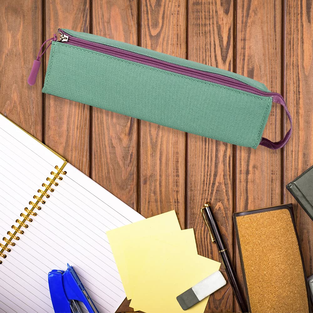 Astuccio Scolastico Grande Capacità Starplast Verde Con 1 Scomparto A Fisarmonica - Porta Penne In Plastica Rigida Con Cerniera Resistente, Per Ufficio E Scuola - 4