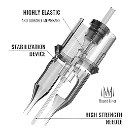 Wormhole Tattoo 20Pcs Tattoo Needles 9RL Disposable Tattoo Cartridge Needles Round Liner for Tattoo Gun Cartridge Machine Permanent Makeup (1209RL)