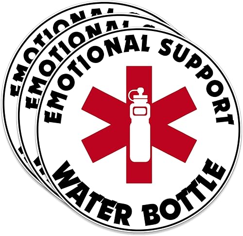 Paquete de 3 calcomanías para botella de agua de apoyo emocional, impermeable, para la salud mental, para botella de agua, laptop, cuaderno, espejo,