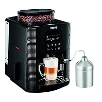 Krups Macchina da caffè completamente automatica (1,8 l, 15 bar, display LCD, sistema cappuccino automatico) Zobel