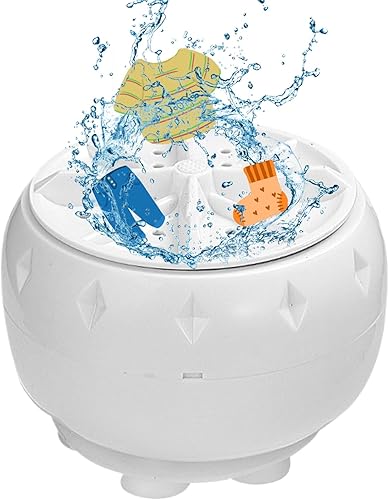 Miniatura 8 de Lavadora ultrasónica portátil  Lavadora compacta de bajo ruido enchufable, turbina automática portátil pequeña lavadora  Lavadora pequeña alimentada