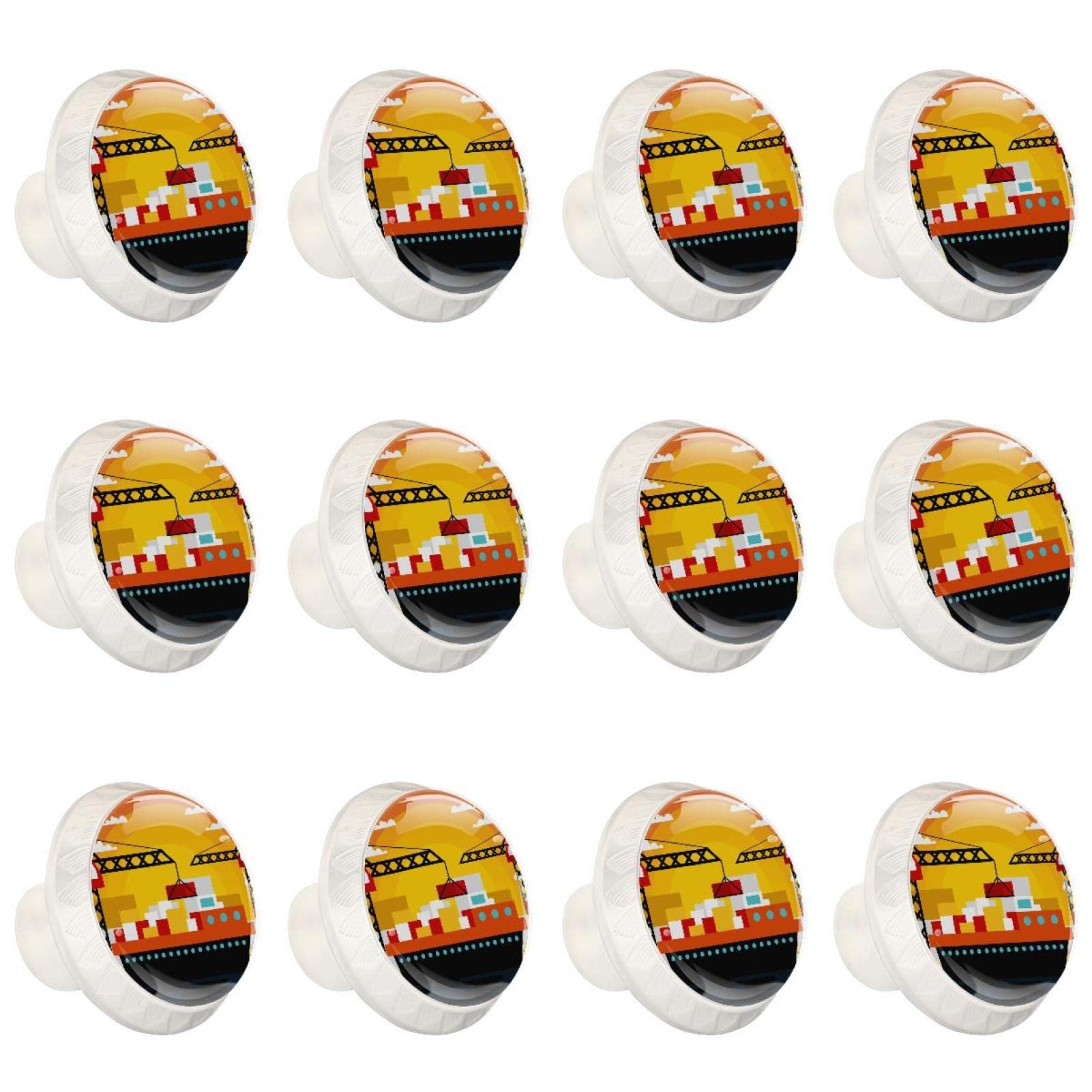 Poignées de tiroir lot de 12 boutons de commode finition paysage de quai art