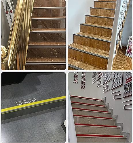 Miniatura 7 de Tira de transición de suelo desigual para puerta, tira de transición de piso de goma para entrada, tiras de umbral ligeras de moldeo en T, reductor