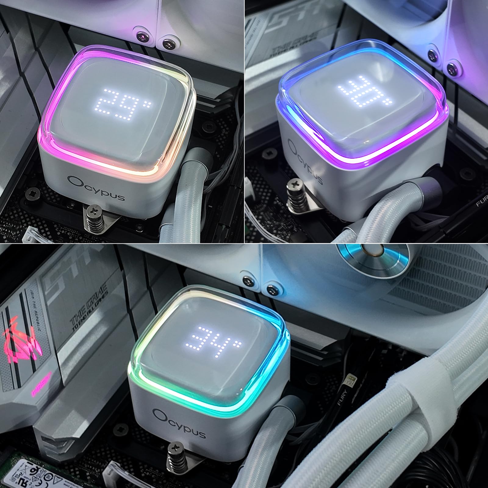 Ocypus Iota L36 360mm AIO Liquid CPU Cooler, Digital Temperature
