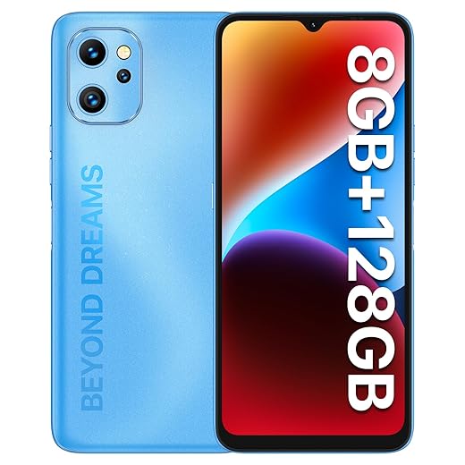 UMIDIGI A11 Smartphone, 6.53 Pollici HD+ Schermo, Batteria da 5000 mAh, Android Cellulari con Dual SIM (Global 4G LTE), Android 11, 4 + 128G, Nebbia Blu